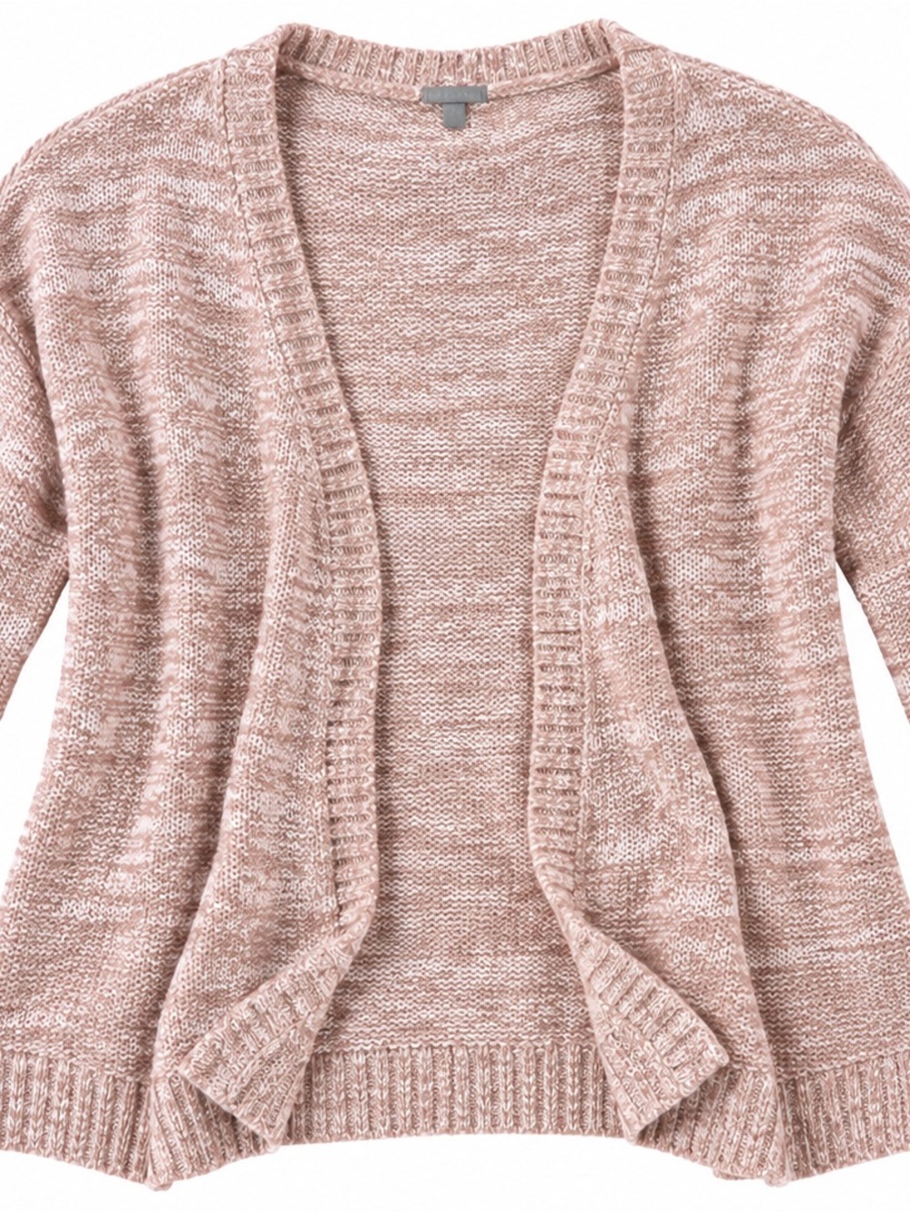 Charlotte Russe Open-Front Knit Cardigan in Dusty Blush